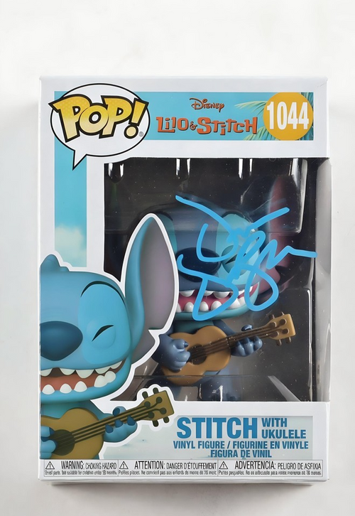 Dean DeBlois Signed Stitch with Ukulele 1044 Funko Pop Lilo & Stitch PSA COA