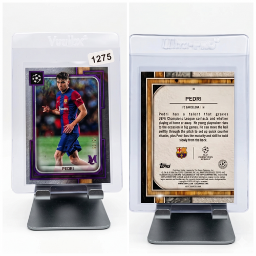 2023-24 Topps Museum Pedri Amethyst Parallel /25 #83 FC Barcelona