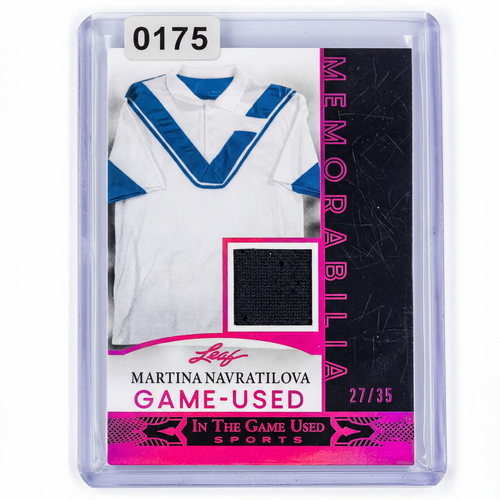 2024 Leaf In The Game Used Martina Navratilova #GUM-37 Pink Jersey Relic 27/35