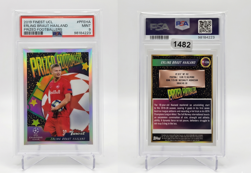 Erling Braut Haaland PSA 9 2019 Topps Finest UCL Prized Footballers RC