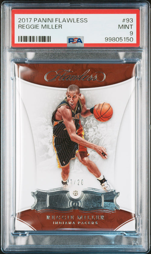 2017 2018 Panini Flawless Reggie Miller Diamond Pacers PSA 9 Rare Card